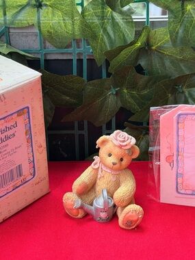 Enesco Cherished Teddies Rose Bear Figurine - Pink, Cream